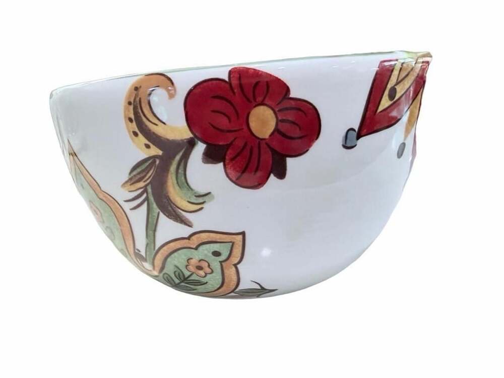 Pier 1 Imports Carynthum Pattern Handcrafted Earthenware Soup/Cereal Bowl